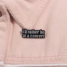 I'd Rather Be At A Concert Enamel Pin Creative Quotes Brooches Backpack Hat Decorative Lapel Badge Wholesale Gift For Fan Friend Pin For Clothes Bag Charm School Kpop Teacher Supplies Bag Charms Cute Office Accessories Shirts Jacket Jewelry Christmas Halloween Autumn-Winter Accessories,Suitable For Teens, Youth,Men,Casual, Outdoor, Athletic, Vacation, Graduation Gifts, Birthday, Daily Wear Clothes Pin Funny Teacher Gifts