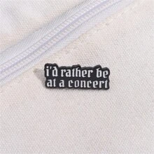 I'd Rather Be At A Concert Enamel Pin Creative Quotes Brooches Backpack Hat Decorative Lapel Badge Wholesale Gift For Fan Friend Pin For Clothes Bag Charm School Kpop Teacher Supplies Bag Charms Cute Office Accessories Shirts Jacket Jewelry Christmas Halloween Autumn-Winter Accessories,Suitable For Teens, Youth,Men,Casual, Outdoor, Athletic, Vacation, Graduation Gifts, Birthday, Daily Wear Clothes Pin Funny Teacher Gifts