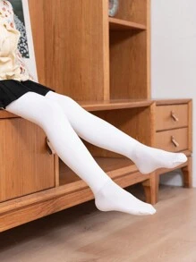 1 件女童纯色紧身裤，秋冬季温暖舒适，幼儿休闲运动风格