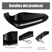 Cubre Puños Moto Handguars Motocicleta Con Luz Led Universal - Negro - Ver 4