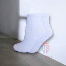 Kit 24 Pairs Of White Mid-Calf Socks With Unisex Cotton - 白色 - 查看 2