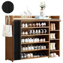 Zapateras Organizadores Bamboo En Plano 5 Niveles Cortina Multifuncional - Negro - Ver 3