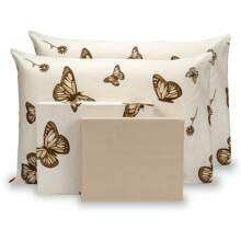 Single/Single/Double/Queen/King/Super King 4-Piece Sheet Set With Printed Elastic Band Percale 180 Thread Count - Xem 5