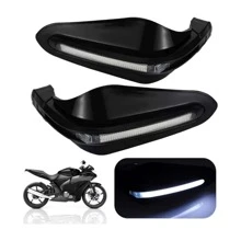 Cubre Puños Moto Handguars Motocicleta Con Luz Led Universal - Negro - Ver 1