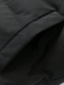 Áo khoác nam thời trang đường phố phong cách Avant-Garde dày dặn, ấm áp, có mũ trùm đầu, 2 trong 1, mùa đông, giữ ấm, thoáng khí. - màu đen - Xem 7