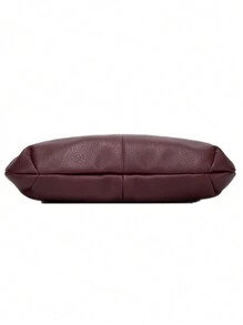 Bolso de mano retro, nuevo bolso de hombro de gran capacidad de moda de verano para mujer, bolso suave para debajo del brazo, versátil para el trabajo, bolso inspirado en el estilo retro para mujer - Burdeos - Ver 4