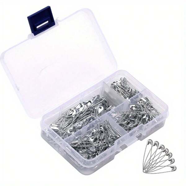 260 Packs Of Luxurecourt Safety Pins - Four Versatile Sizes, Long-Lasting, Corrosion-Proof, High-Quality Nickel Plated Steel With Sharp Edge, Ideal For Crafting, DIY, And Fashion Projects, Bulk Pack For Convenient Storage And Use, Trusted Brand For Quality And Reliability