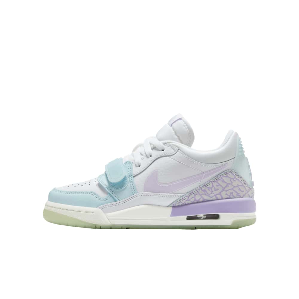 Giày thể thao Air Jordan Legacy 312 thời trang & thoải mái, chống trượt & bền, giày thể thao thường ngày cổ thấp dành cho nữ, màu Macaron trắng-xanh-tím, dành cho thanh thiếu niên & thanh niên, HQ3820-151 - trắng xanh - Xem 1