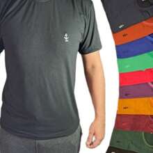 Kit 5 Basic Plain Men's Shirt Suede Mesh - 彩色 - 查看 7