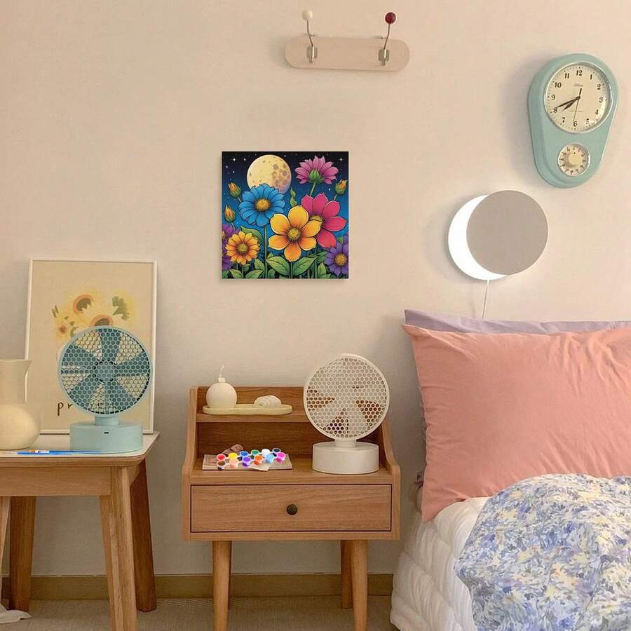 1pc Framed Painting By Numbers Kit For Beginner Starter Kits For Adults