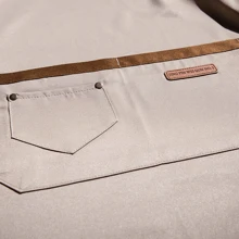 1 件可调节男女通用围裙，带口袋，防水防油，适用于厨房、咖啡厅、餐厅、烹饪、烘焙和烧烤 - 彩色 - 查看 9