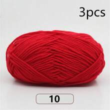 3pcs/Set 150g 5-Ply Yarn + 1pc Random Color Knitting Tool Scissors, For Weaving Bags, Scarves, Hats, Sweaters, Dolls