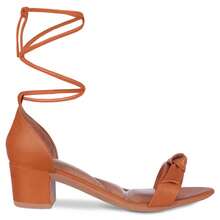 Women's Sandals With Thick Heel, Comfortable Synthetic Bow And Knot - 駝色 - 查看 3