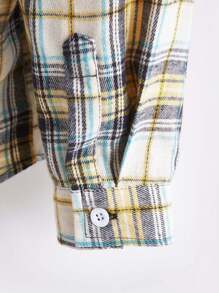 男士休闲格子长袖衬衫，适合商务通勤，春秋季