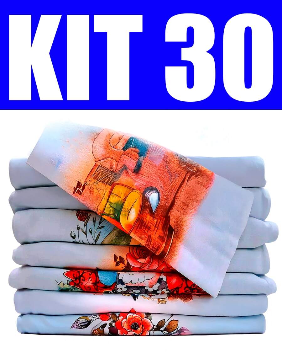 Wholesale LARGE Printed Dishcloth Kit With Hem - White - View 1