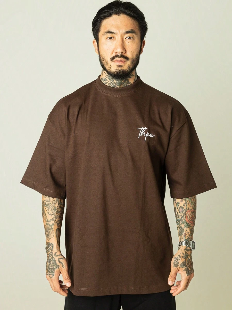 Signature Brown Oversized T-Shirt - Rostad brun - Visa 1
