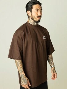 Signature Brown Oversized T-Shirt - 鏽棕色 - 查看 2