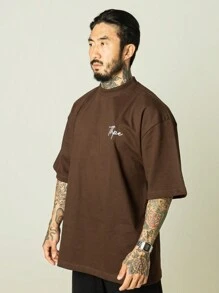 Signature Brown Oversized T-Shirt - 鏽棕色 - 查看 3