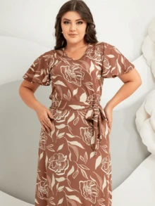 New Premier Stylish Women's Long Dress - Màu nâu  Mocha - Xem 2