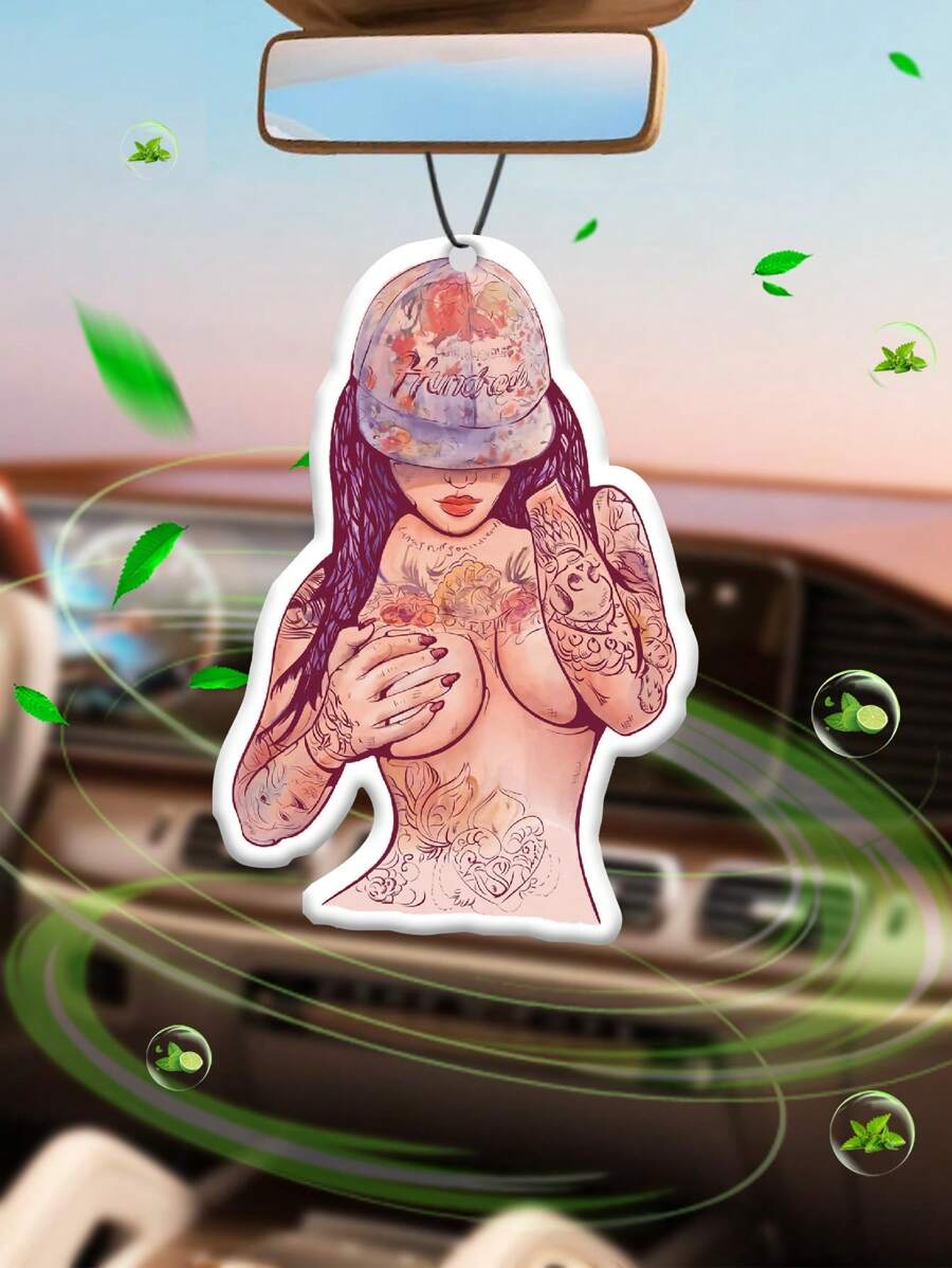 哥特朋克风格“清新”持久汽车空气清新剂 - 芳香疗法香味纸吊坠，适用于后视镜和通风口，缓解压力香味汽车空气清新剂 - 希爾頓 - 查看 1