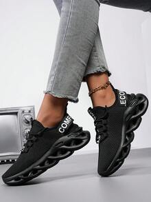 Giày thể thao cổ thấp thoáng khí chống trượt đa năng thời trang ngoài trời cho nữ 2024, màu đen - màu đen - Xem 5