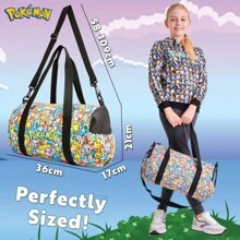 pokemon Travel Bag Gym Overnight Pikachu Sports Football Kit Holdall Hand Luggage Gift - one-size - View 6