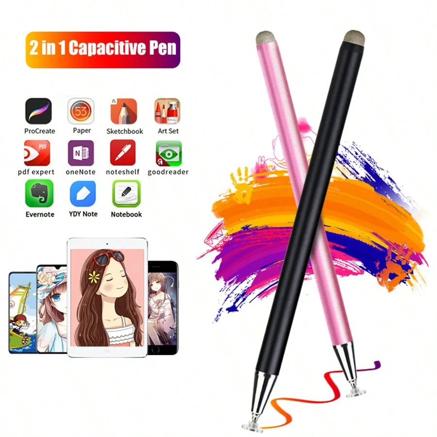 Bút cảm ứng đa năng 2 trong 1 nắp từ tính, màn hình cảm ứng điện dung
