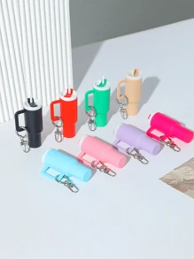 10/8/5/3/2pcs Mini Water Bottle Keychain - Street Style, Multiple Colors, Can Be Used For Keychain Accessory Charms, Wallet Charms, Cups, Wallet Accessories, Mini Water Bottle Keychain, Mini Cup Keychain, Key Ring Or Lip Balm, Cute Water Bottle Keychain, Plastic Material, A Good Gift For The Opening Season