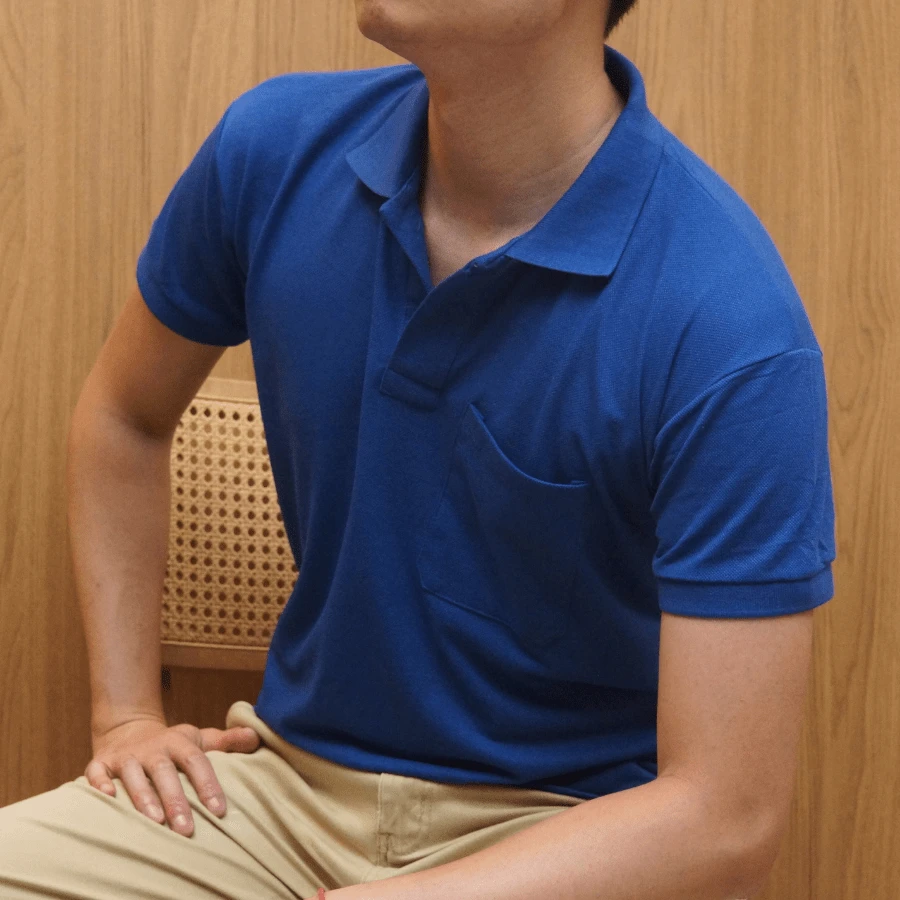 Men's Basic Polo Shirt With Pocket - Royal Blue - View 1
