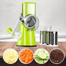 Grater Slicer Vegetable Cutter Manual 3 In 1 Kitchen - màu xanh lá - Xem 2