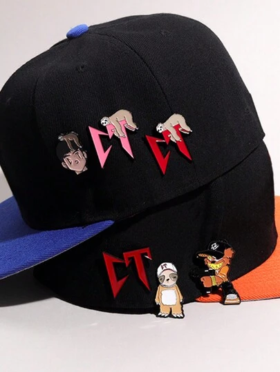 1/10 件高尔夫球帽夹，简约金属新卡通别针，趣味装饰别针，高尔夫球帽徽章，棒球帽装饰，生动的卡通形象，送给朋友的礼物