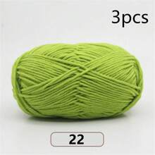 3pcs/Set 150g 5-Ply Yarn + 1pc Random Color Knitting Tool Scissors, For Weaving Bags, Scarves, Hats, Sweaters, Dolls