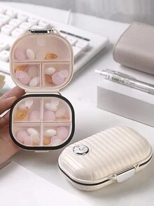 1 hộp đựng thuốc di động có nắp đựng thuốc 7 ngày, hộp đựng thuốc bằng nhựa chống bụi để mang đi du lịch, văn phòng và cất giữ tại nhà. - nhiều màu - Xem 1