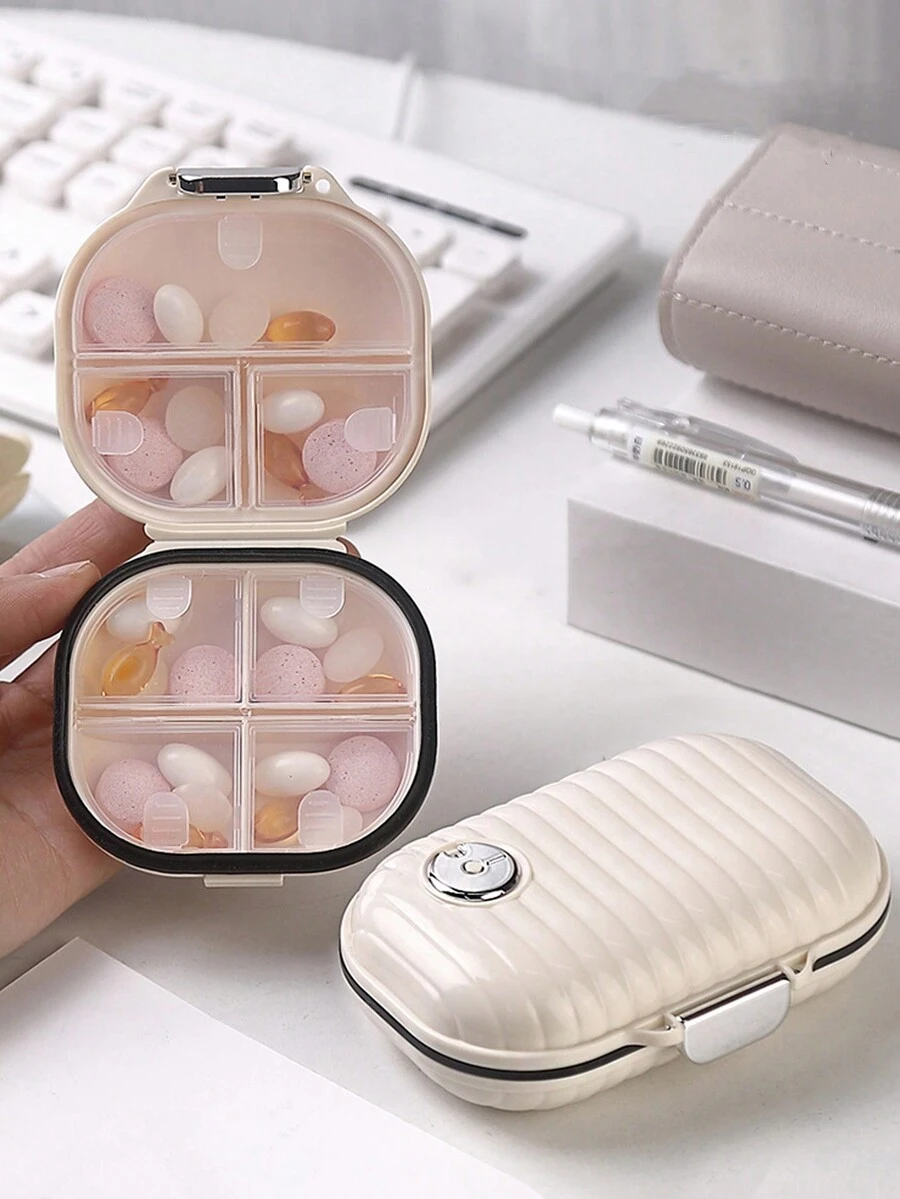 1 hộp đựng thuốc di động có nắp đựng thuốc 7 ngày, hộp đựng thuốc bằng nhựa chống bụi để mang đi du lịch, văn phòng và cất giữ tại nhà. - nhiều màu - Xem 1