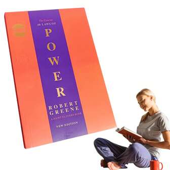 Libro "Las 48 leyes del poder" - Libro conciso sobre conquista, autodefensa y riqueza, un entretenido regalo de cumpleaños para adultos, mujeres y hombres (estilo aleatorio)