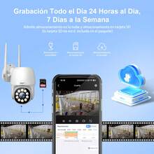 3mp Cámara De Seguridad Wifi Exterior Con Led Alarma 5G WFI6 - Tipo de Enchufe A USA (110-127V) - Ver 3