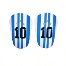 1 par de protectores mini de pierna para fútbol, diseño de alta calidad y reforzado, ultra ligeros mini, espinilleras pequeñas de fútbol, protectores de la pantorrilla
