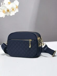 Túi đeo chéo mini PLANEE màu xanh dương, kiểu dáng công sở, nhẹ nhàng, họa tiết chần bông, túi đựng máy ảnh phong cách retro, quà tặng Ngày của Mẹ, túi đựng đồ dùng cho mẹ nhiều lớp, dung tích lớn, túi đựng mỹ phẩm chống nước nhẹ, phù hợp cho các bạn nữ tuổi teen, nữ sinh viên đại học, phụ nữ trẻ đi làm và các cô gái văn phòng, lý tưởng để mua sắm, phù hợp cho văn phòng, trường đại học, công việc, kinh doanh, đi lại, hoạt động ngoài trời, du lịch, leo núi và các dịp khác. - Màu xanh lam - Xem 2