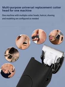 Rechargeable Electric Shaver, Suitable For Trimming Pubic Hair, Scrotum, Beard Groomer, Compact And Portable, Gift For Men - Black - View 8