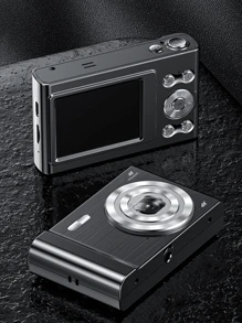 Cámara digital con tarjeta SD, FHD 1080P, 44MP para vlogging con estabilizador de imagen, zoom 16X, compacta y pequeña para niños y niñas - Negro - Ver 2