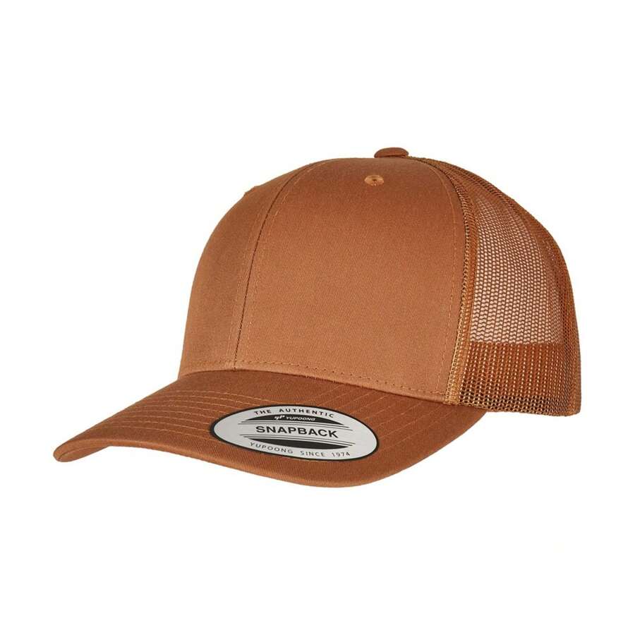 Yupoong Flexfit Retro Snapback Trucker Cap (Caramel) - A - View 1