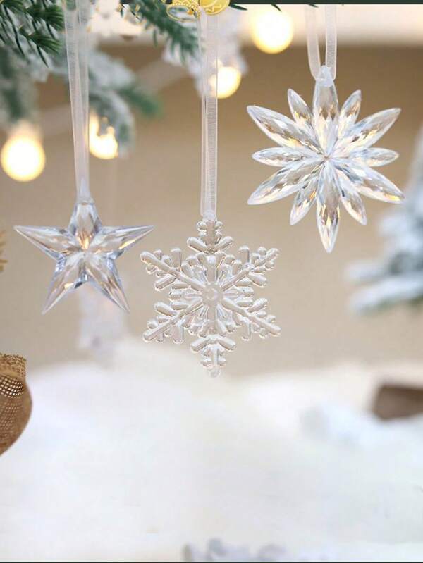 9 pezzi Decorazioni romantiche trasparenti da appendere, decorazioni per festival, pendenti in acrilico, decorazioni da appendere per interni per San Valentino, compleanni, decorazioni natalizie per la casa, decorazioni per stanze, decorazioni invernali