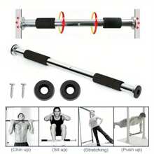 Pull Up Chin Up Bar Doorway Upper Body Abs Gym Fitness Training Strength - Silver - View 1