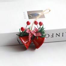 Trang trí Giáng sinh Trang trí Giáng sinh Mặt dây chuyền cây chuông đôi Phụ kiện DIY, Đồ trang trí chuông kim loại - Nhiều màu - Xem 4