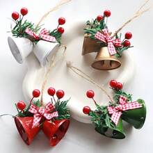 Trang trí Giáng sinh Trang trí Giáng sinh Mặt dây chuyền cây chuông đôi Phụ kiện DIY, Đồ trang trí chuông kim loại - Nhiều màu - Xem 1