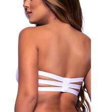 Strapless Bra With Padded Cups And 3 Straps Reinforced Back - 白色 - 查看 2