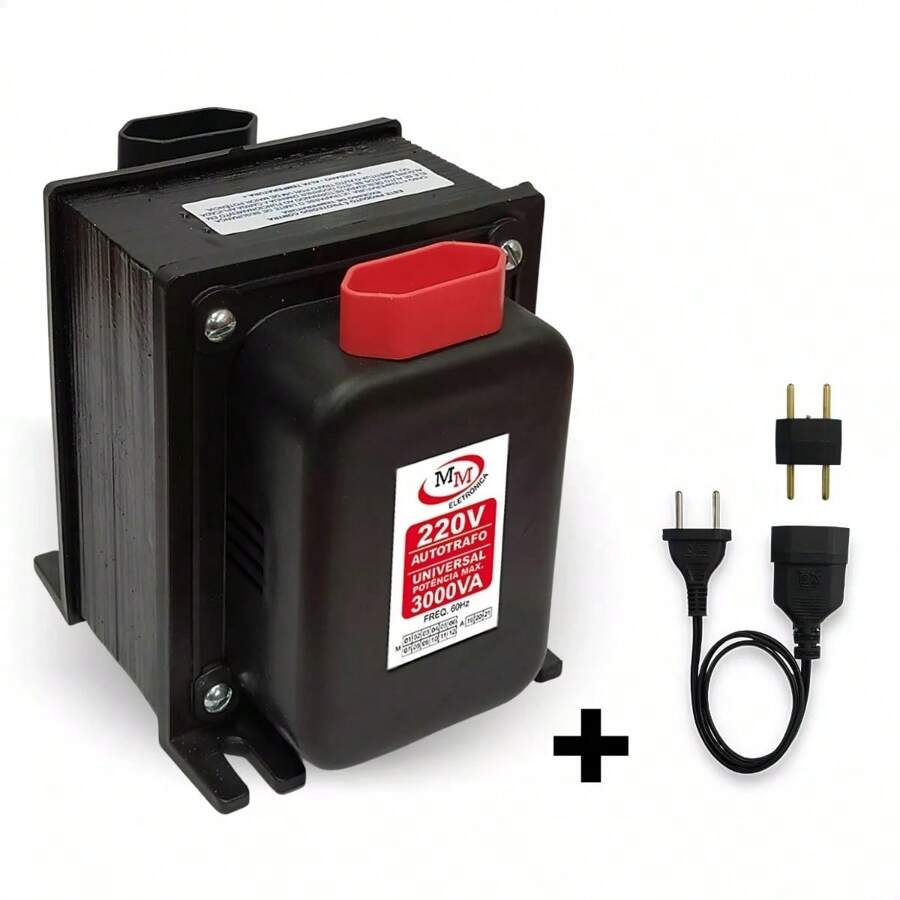 Transformador 3.000VA Premium Automático Bivolt 110 para 220 e 220 para 110 marca MM - Preto - Visão 1