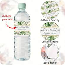 30 Pcs Custom Water Bottle Labels Stickers Self Adhesive Candy Wrap Bridal Shower Decor Personalized Text,Christmas,Wedding Essentials,Festive Calendar ,Bachelorette Party Favors, Personalized Wedding Favors - Multicolor - View 2