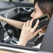 VIETAO 真皮手机壳，带镀金指环支架，兼容三星 Galaxy Z Fold 7 6 5 4 3，防水、防震、防摔、防刮花 - 藍色 - 查看 9