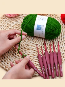 9pcs Ergonomic Crochet Hook Set, Soft Handle Aluminum Crochet Hooks 2.0-6.0mm, Suitable For Beginners/Professionals, Delicate Crochet Supplies, Crochet DIY - Multicolor - View 4